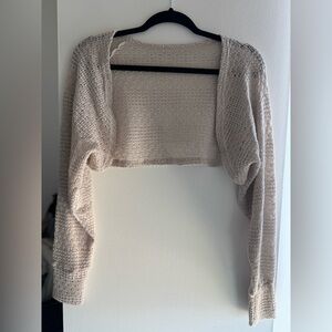 Beige Knit Shrug